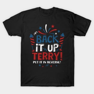 Retro Back Up Terry Back It Up Terry 4th Of July Fireworks T-Shirt